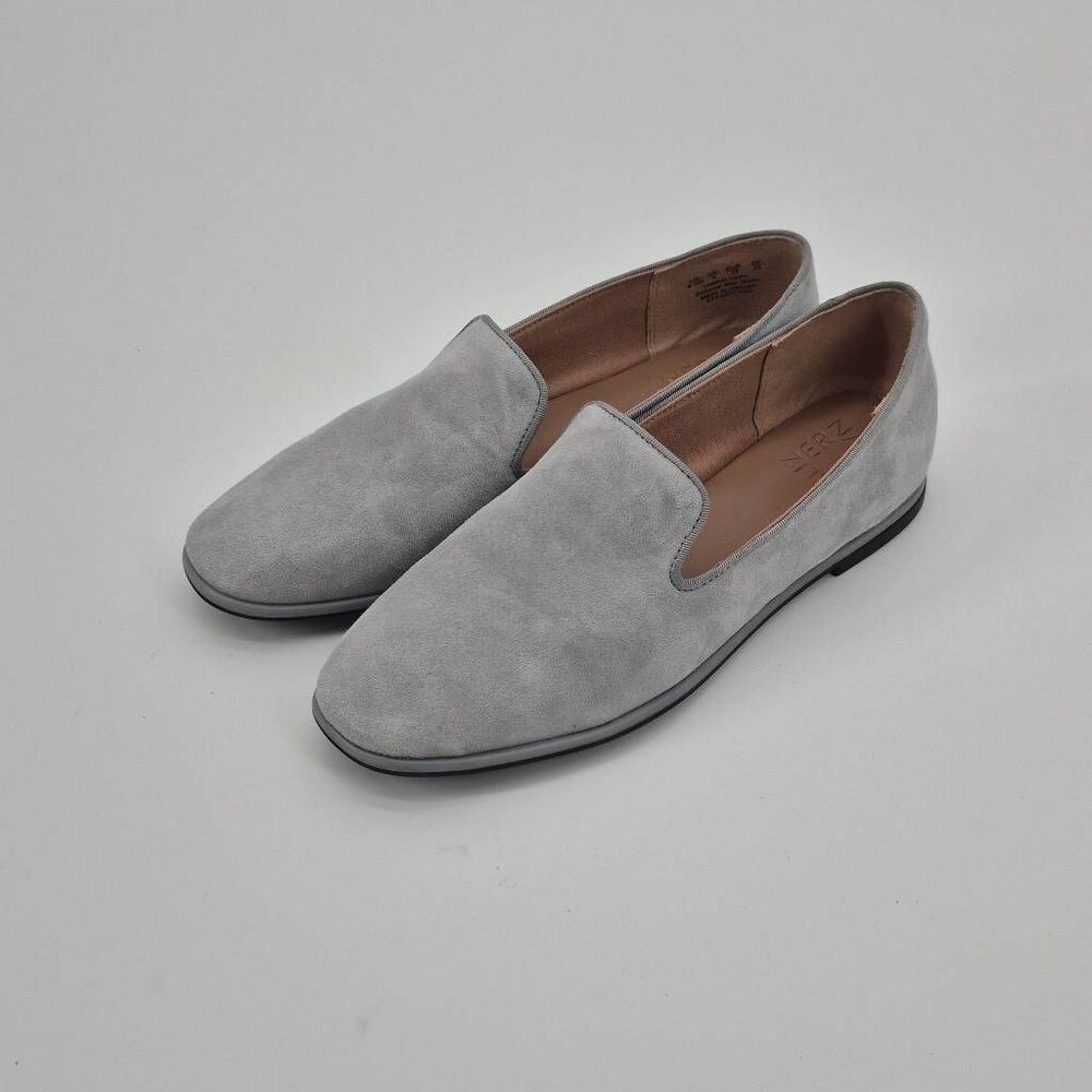Naturalizer Women's Effortless Slip-on Loafer Flat Light Blue/Grey Suede 8.5 M